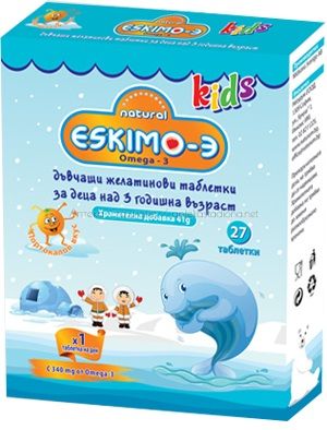 Eskimo-3 за деца с вкус на портокал х27 дъвчащи таблетки
