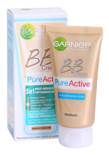 Гарние / Garnier Skin Naturals Pure Active BB Крем за лице против несъвършенства, Медиум 50 мл.