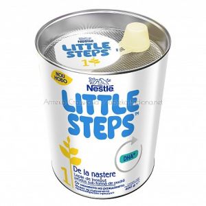 Nestlé® Little Steps® 1, Мляко за кърмачета, прахообразен продукт, от момента на раждането, метална кутия, 400 гр.
