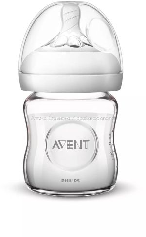 Авент / Philips Avent Стъклена бебешка бутилка Natural 120мл
