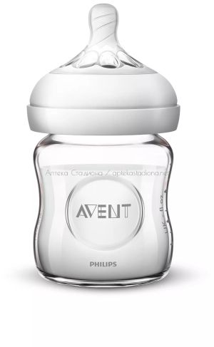 Авент / Philips Avent Стъклена бебешка бутилка Natural 120мл