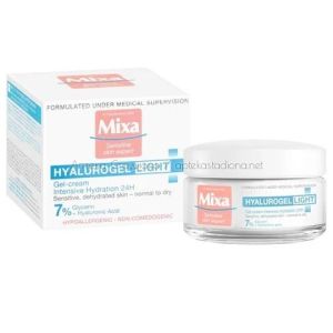Микса / Mixa Hyalurogel Light Хидратиращ крем за лице за чувствителна и дехидратирана кожа x50 мл
